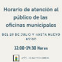 HORARIO ATENCIÓN PÚBLICO