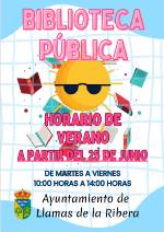 HORARIO DE VERANO DE LA BIBLIOTECA